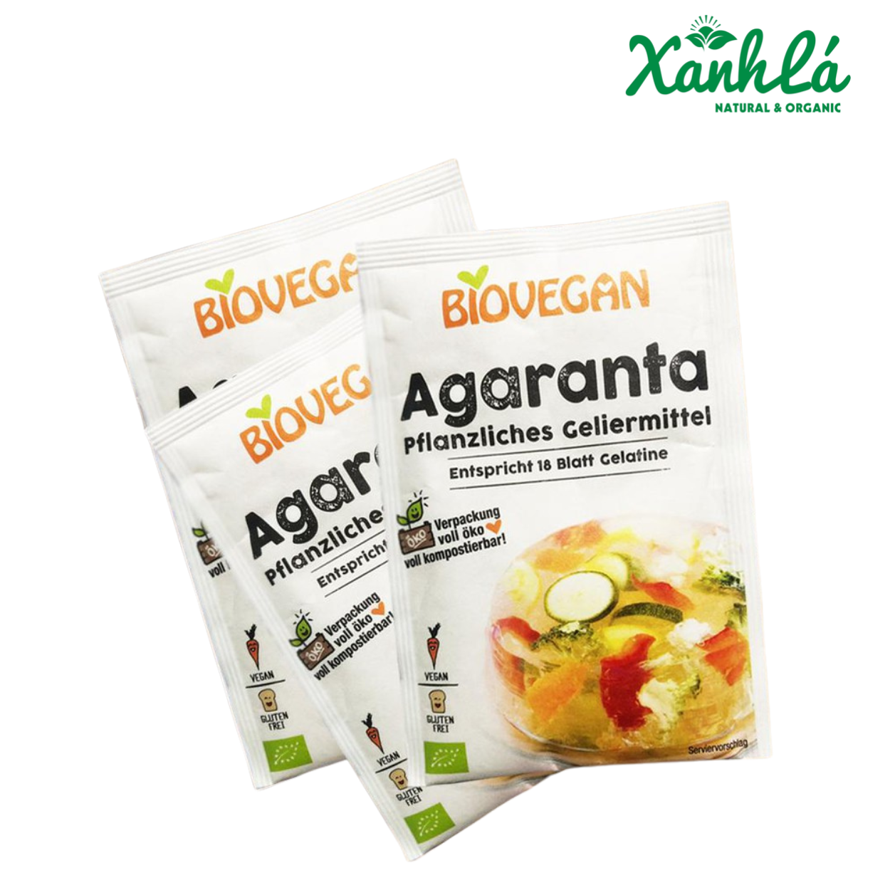 BIOVEGAN ORGANIC AGARANTA 18G BỘT GELATIN HỮU CƠ THỰC VẬT