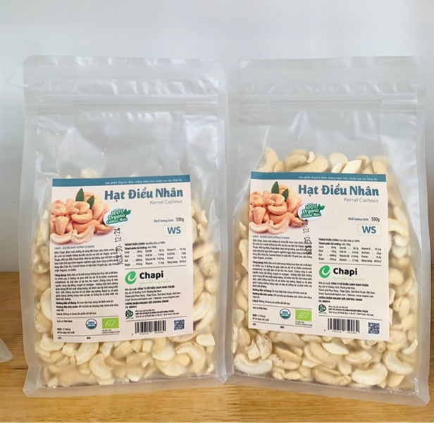 Hạt Điều Hữu Cơ Vỡ Chapi 500g (Gói)