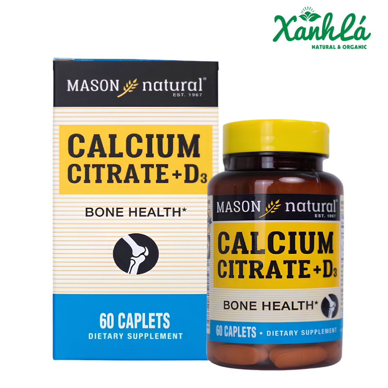 Calcium Citrate + D3 Mason Natural 60v ( Hộp)