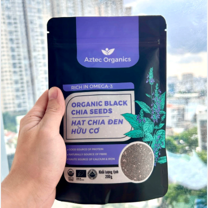 Hạt Chia Hữu Cơ Aztec 200g ( Gói)