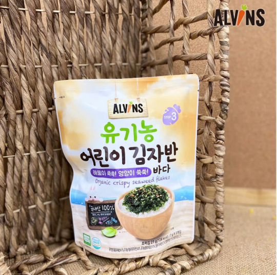 Rong biển vụn ăn liền hữu cơ vị Hải sản Alvins 21gr