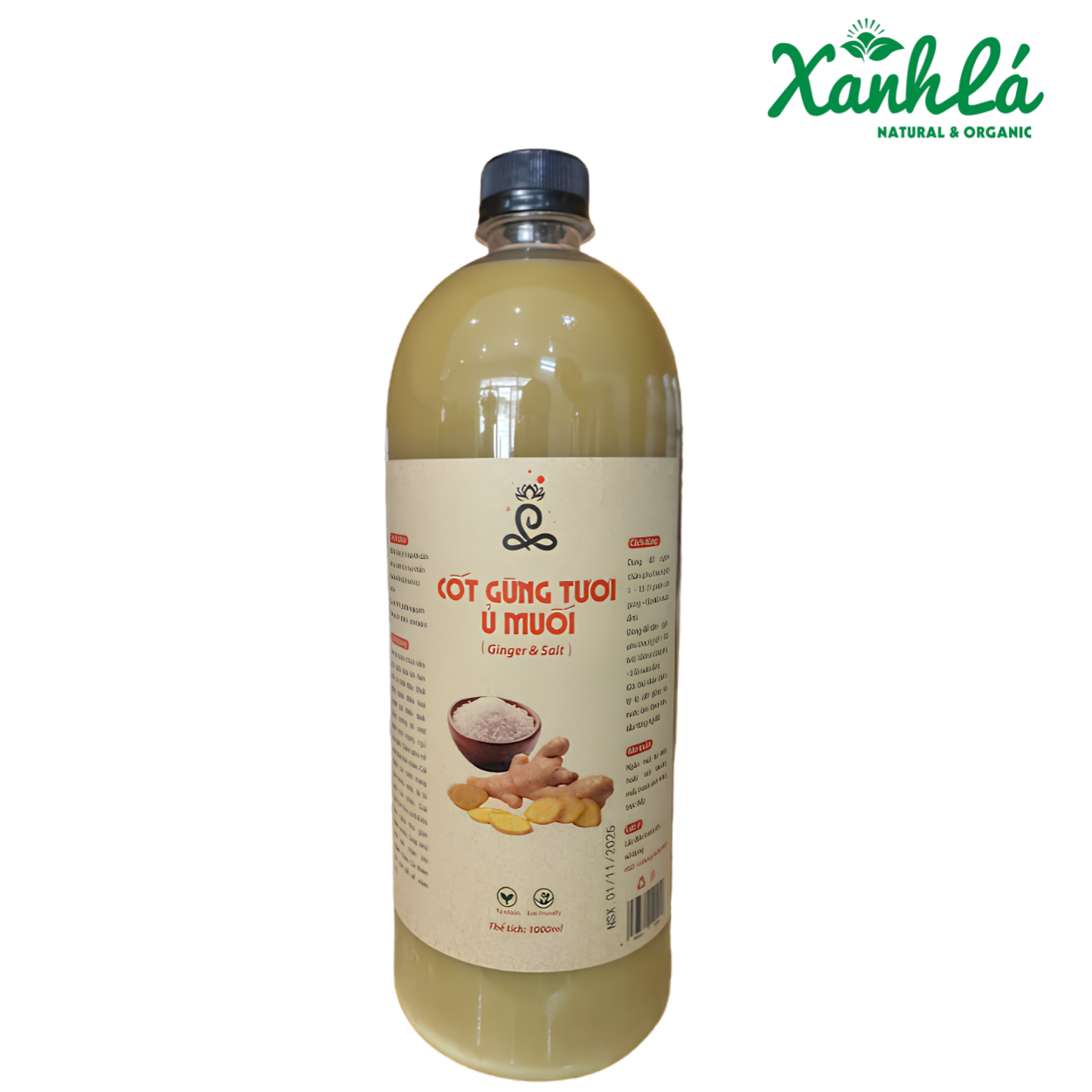 Cốt Gừng Ủ Muối 1 Lít ( Chai )