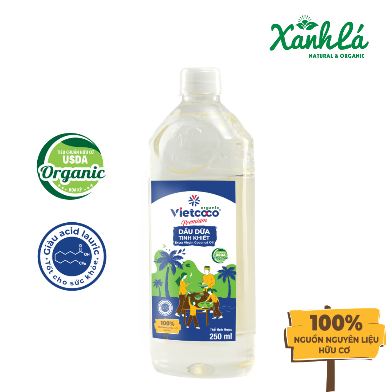 Dầu dừa tinh khiết organic 250ml