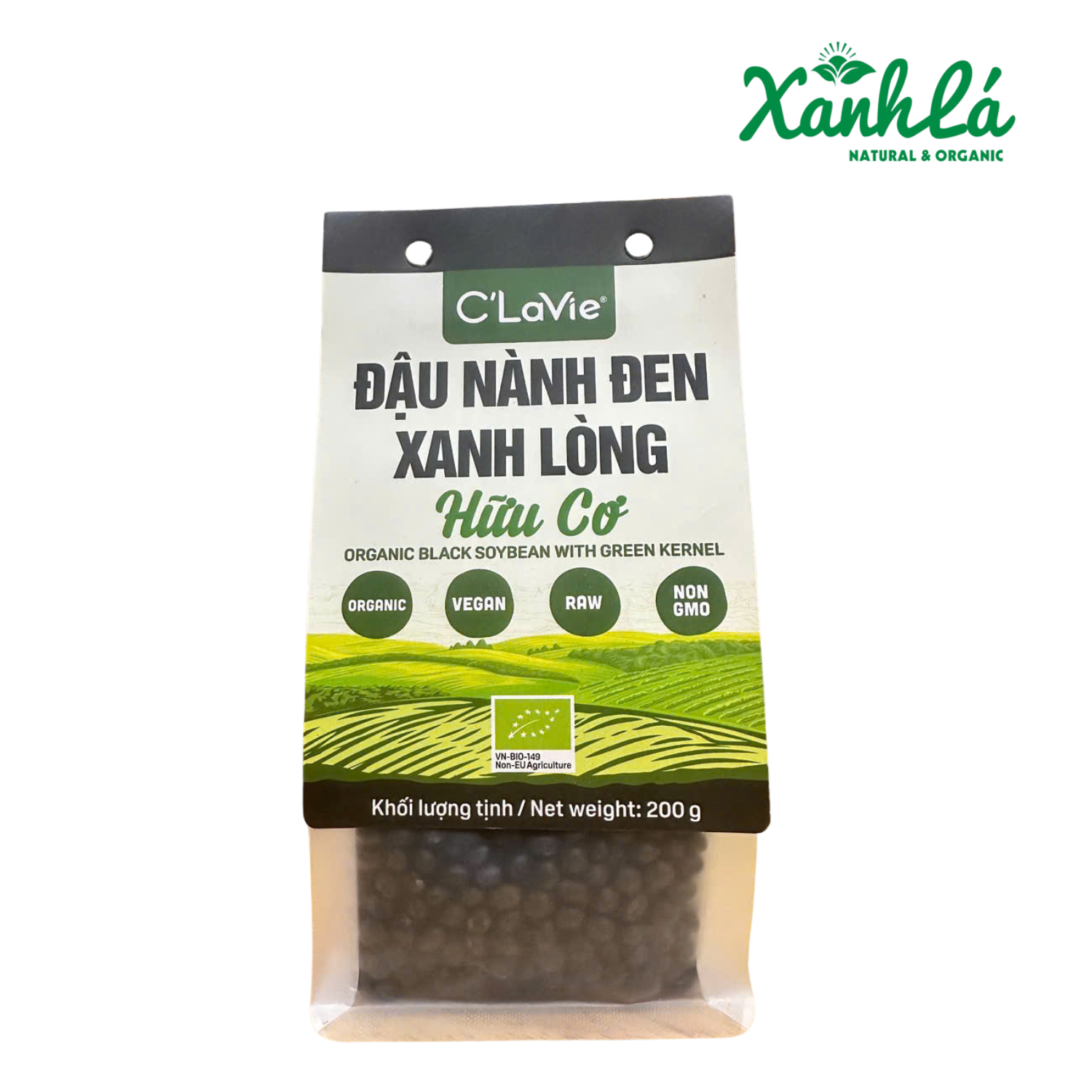 Đậu nành đen Xanh Lòng Hữu cơ 200gr C lavie