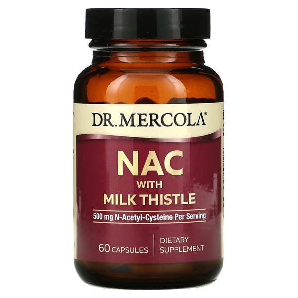Viên uống thải độc, chống oxy hóa NAC + kế sữa Dr Mercola Lọ 60v ( Lọ)