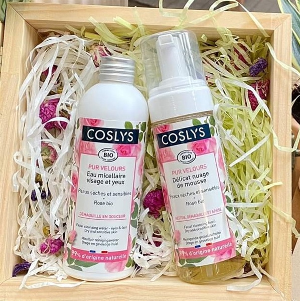 NƯỚC TẨY TRANG Mắt, Mặt cho da khô và nhạy cảm hữu cơ Coslys 200ml