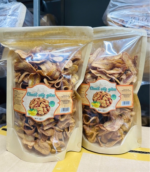 Chuối sấy giòn heathy nguyên vị 500gr ( Túi)