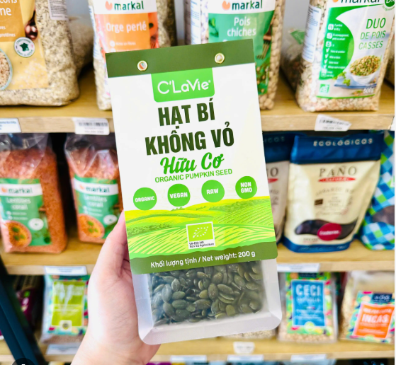 Hạt Bí Hữu Cơ Đã Tách Vỏ C'Lavie 200gr ( Túi)
