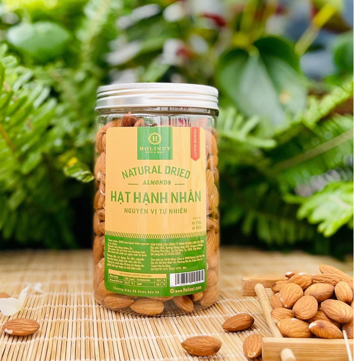 HẠNH NHÂN SỐNG HÀNG SẠCH Úc Holinut 500gr ( Hộp )