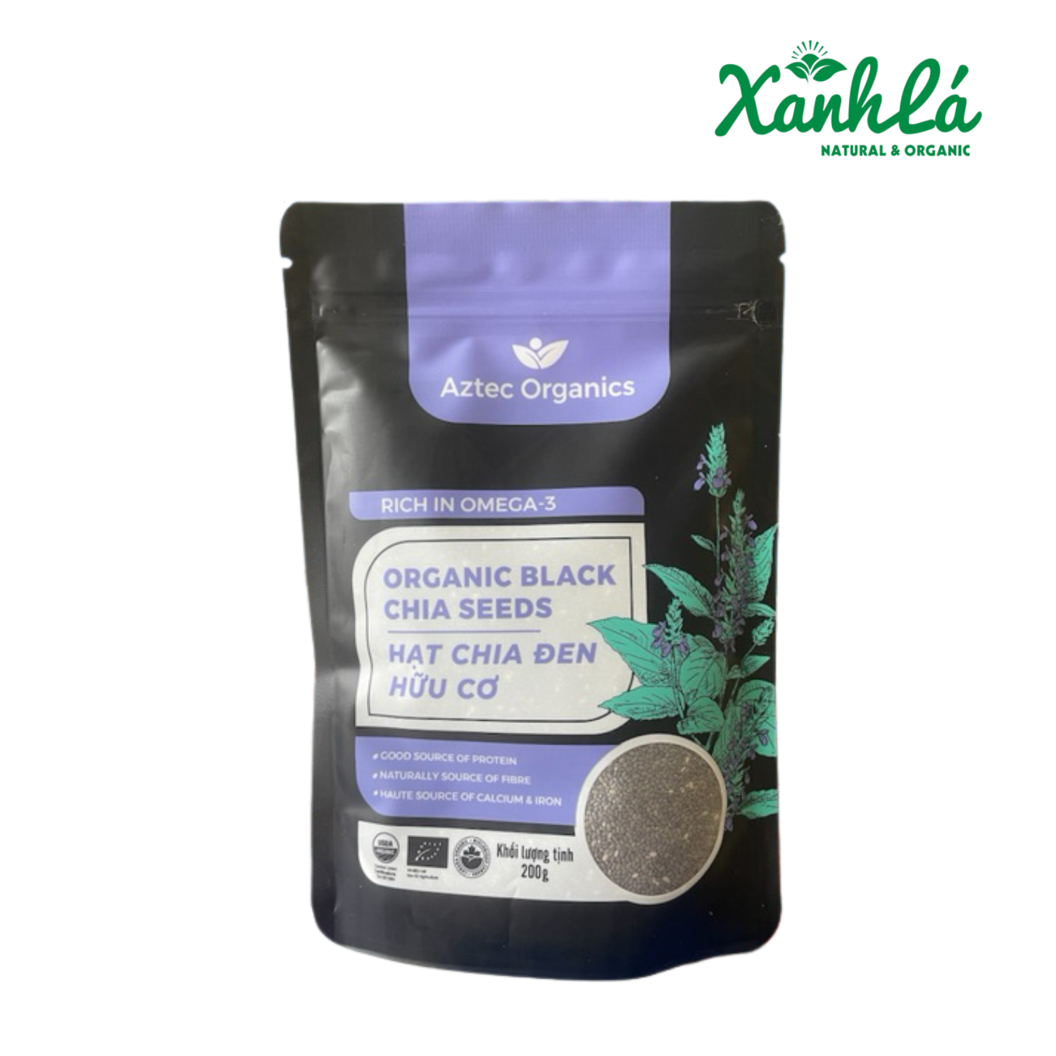 Hạt Chia Hữu Cơ Aztec 200g ( Gói)