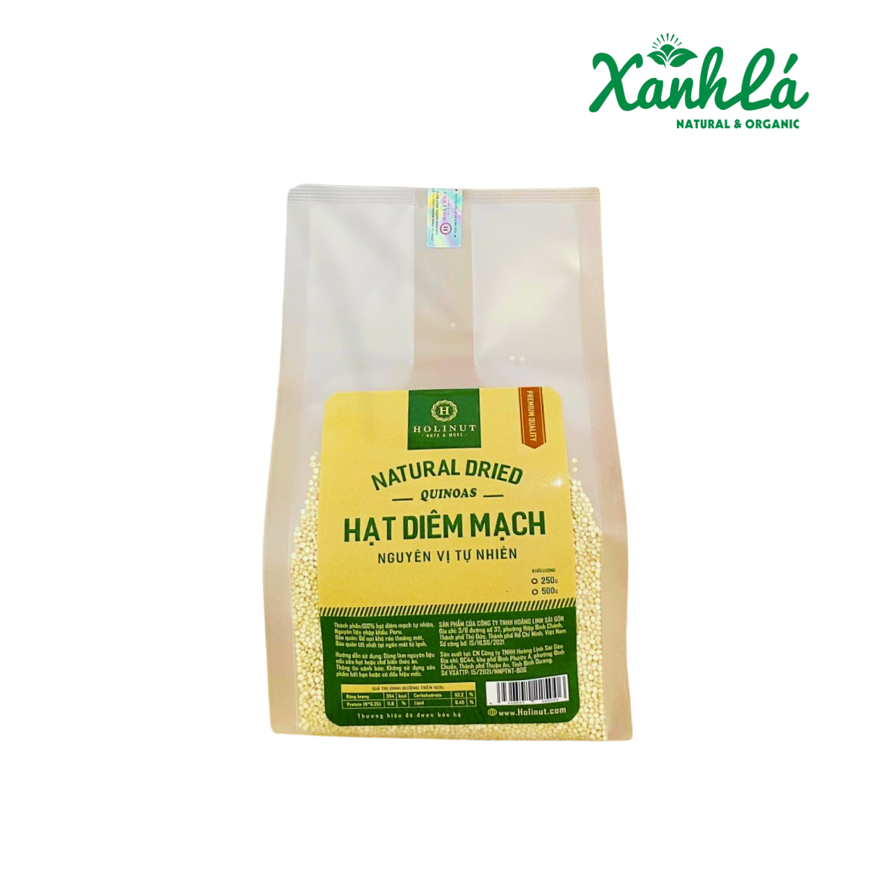 Hạt Diêm Mạch Holinut Sạch 500gr (Túi)