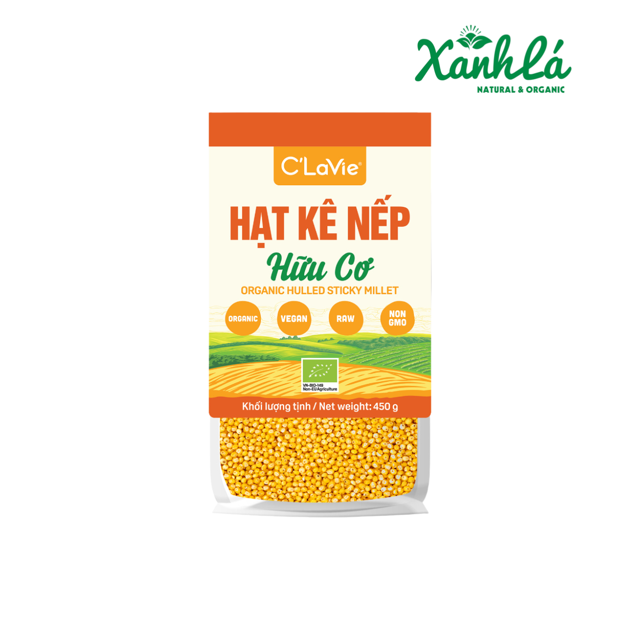 Hạt Kê Nếp Hữu Cơ C Lavie 450gr ( Túi)