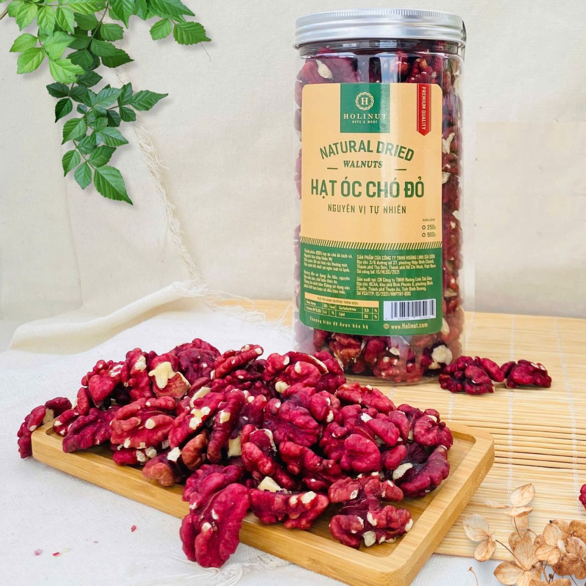 ÓC CHÓ ĐỎ MỸ SẠCH MỸ Holinut 500GR ( Hộp )
