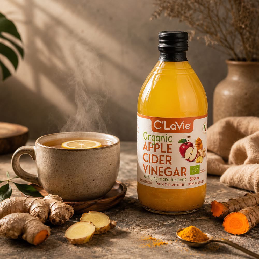Giấm Táo Gừng Nghệ Hữu Cơ 500ml ( Chai )