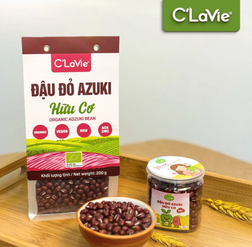 Đậu Đỏ Azuki Hữu Cơ ( đậu nhỏ) C'Lavie 200gr ( Gói)