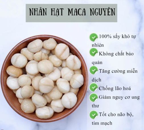 Nhân Macca Đắk Lắk 500gr ( Hộp)