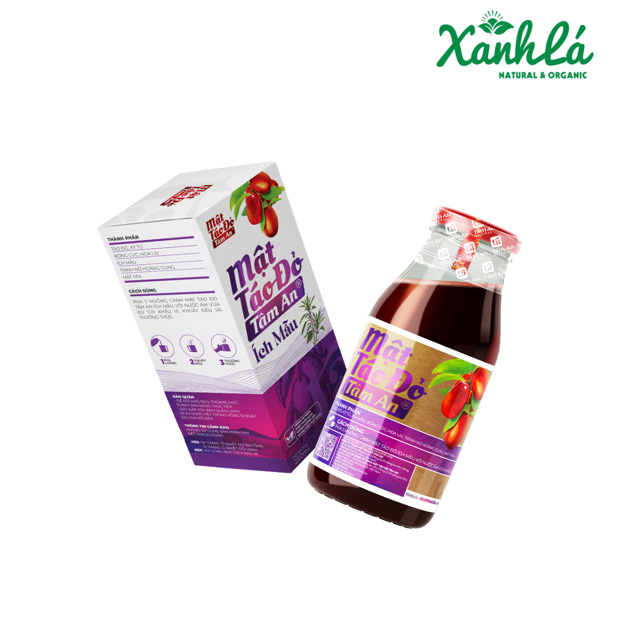 Mật Táo Đỏ Ích Mẫu Tâm An 250ml ( Lọ)