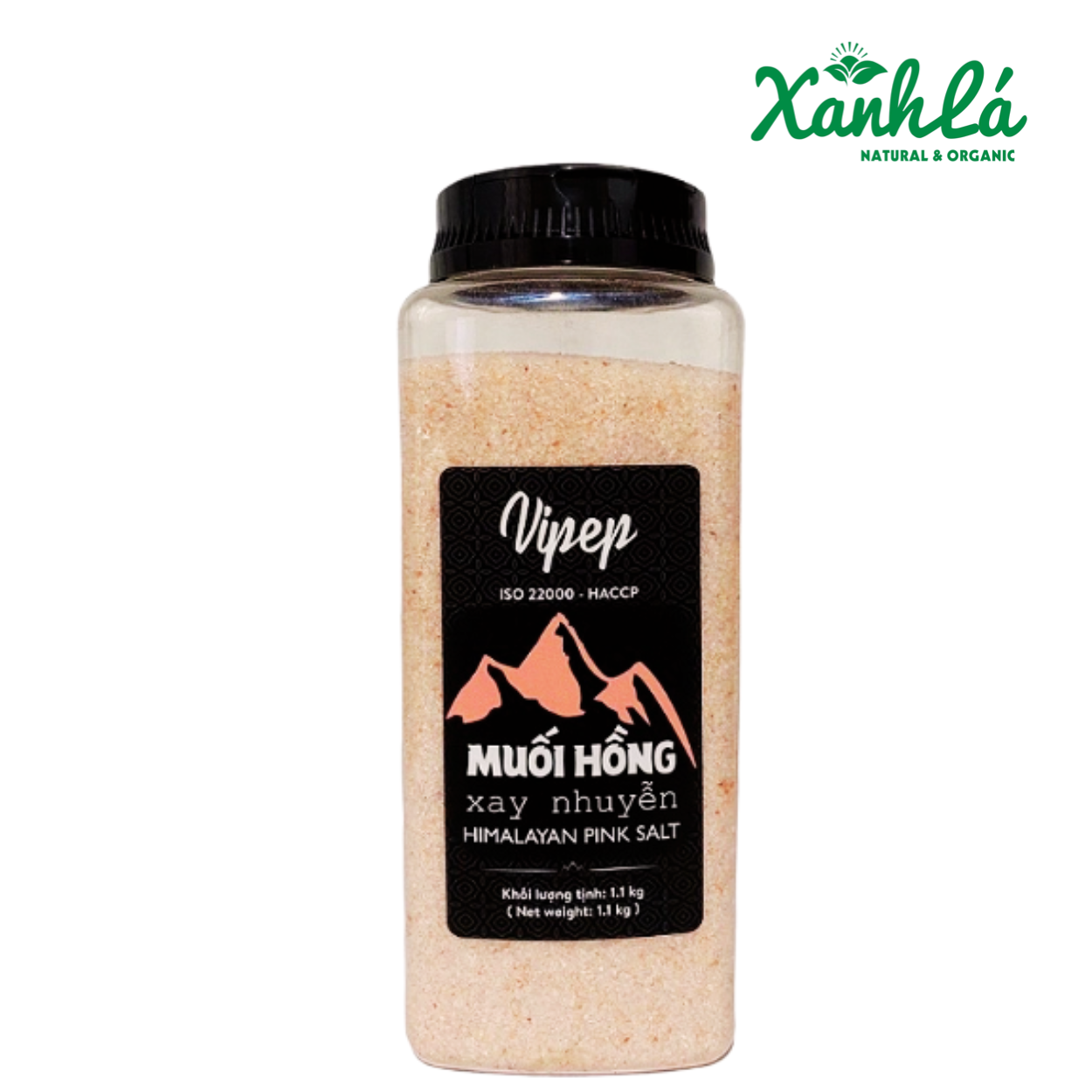 Muối hồng Vipep xay nhuyễn 1,1 kg (Lọ)