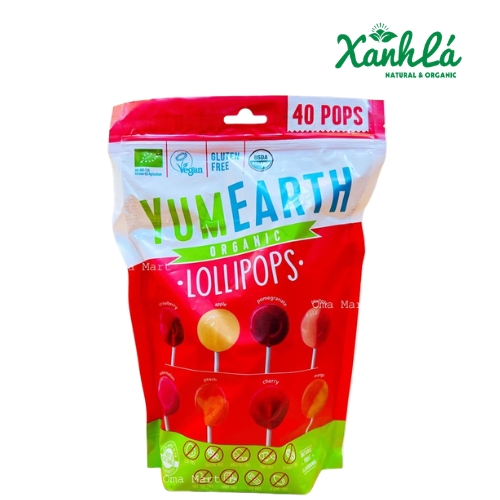 KẸO MÚT HỮU CƠ CHO BÉ 8 HƯƠNG VỊ TRÁI CÂY YUMEARTH 14 CHIẾC