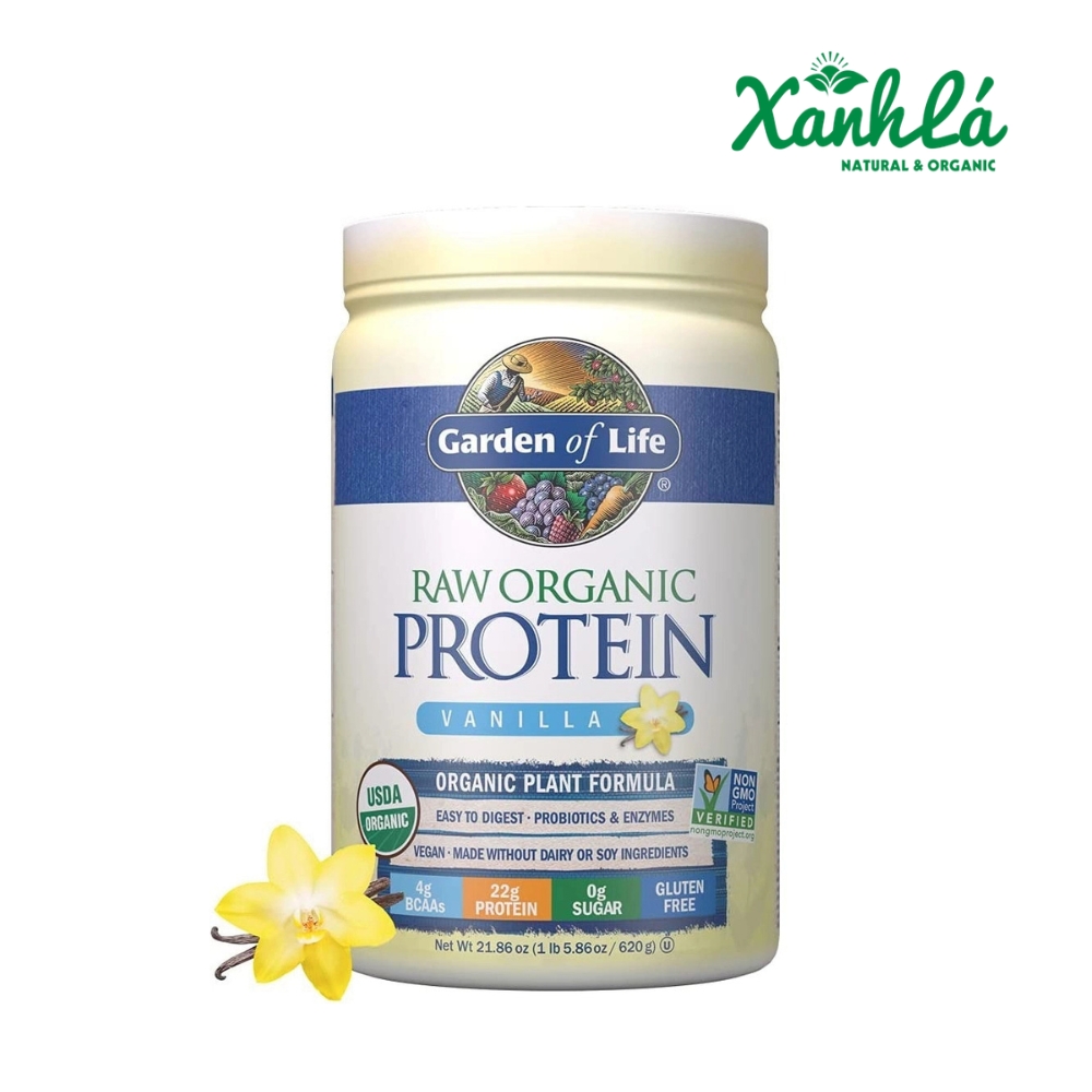 Protein Raw Garden of life vị Vani 620gr
