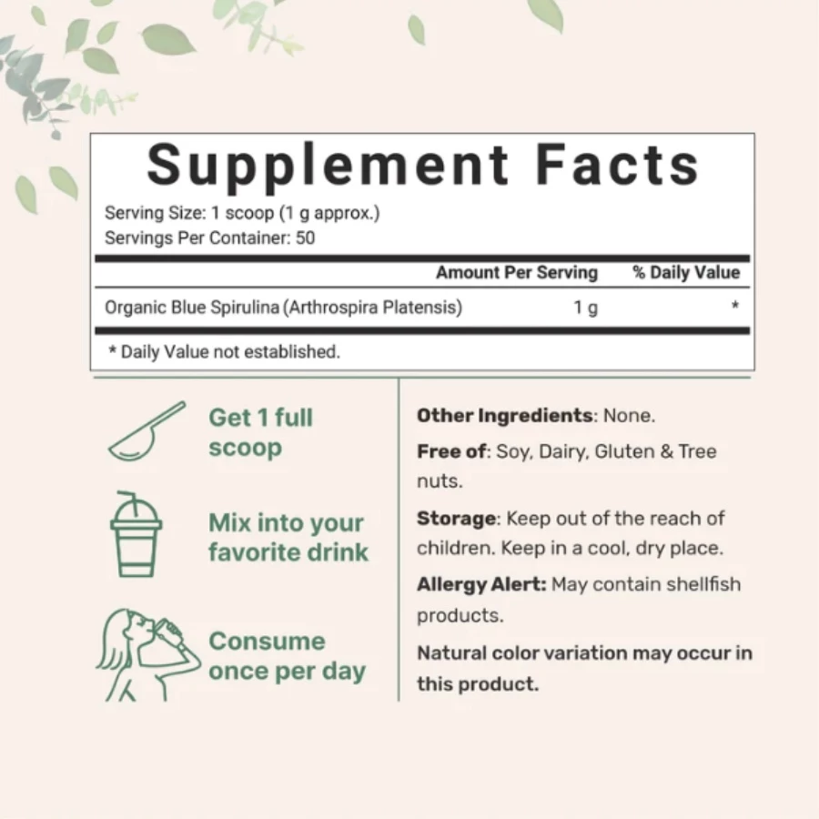Bột Tảo BLUE SPIRULINA 60gr