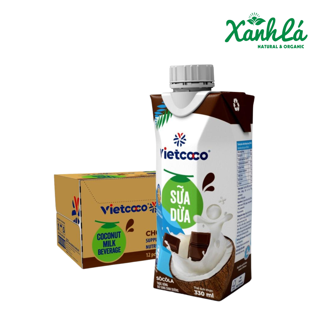 Sữa Dừa vị socola thùng 12 Hộp 330ml