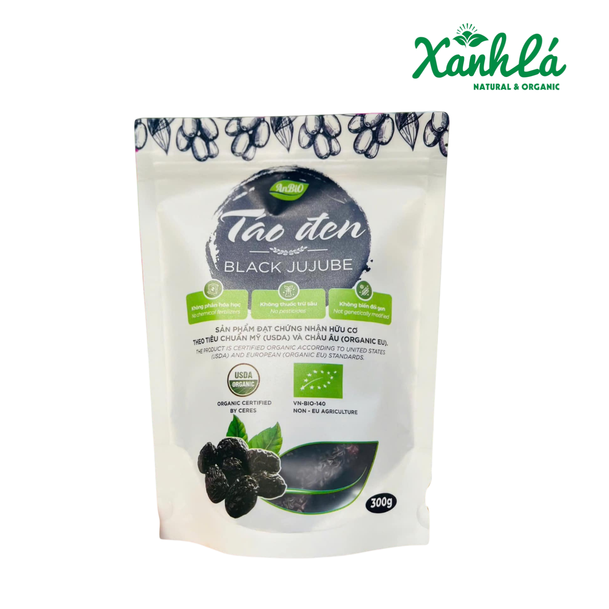 Táo Đen Hữu Cơ Black Jujube 300gr ( Túi )