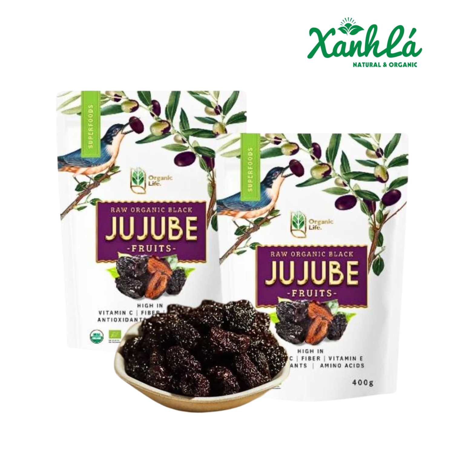 Táo đen hữu cơ Organic Life 400g ( Gói)
