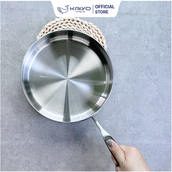 CHẢO INOX 316 NGUYÊN KHỐI 5 lớp size 26