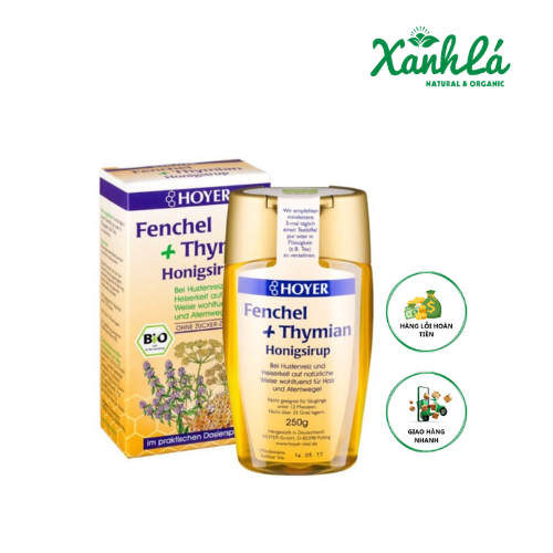 SIRO MẬT ONG TRỊ HO HOYER FENCHEL + THYMIAN HONIGSIRUP 250G
