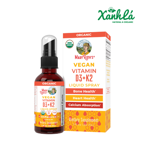 Vitamin D3 K2 hữu cơ MaryRuth 30ml nhỏ giọt ( Lọ)