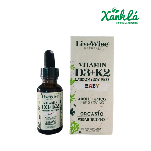 D3 k2 Hữu Cơ Livewise Vegan (30ml)
