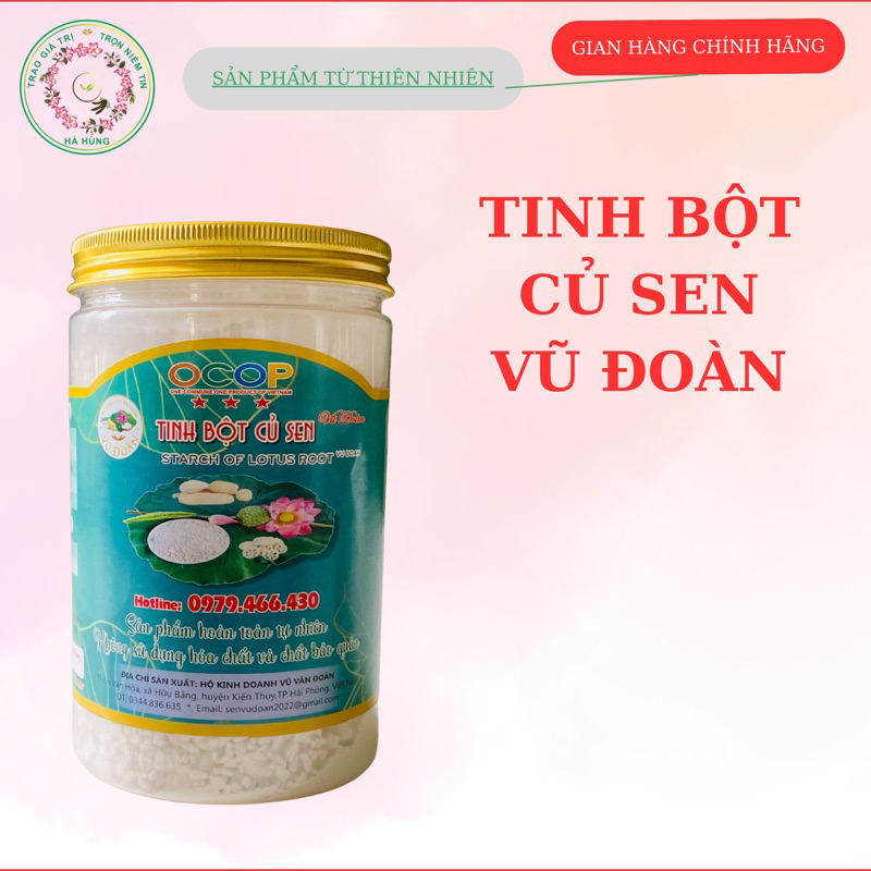 Tinh Bột củ sen sạch chứng nhận 500gr ( Hộp)