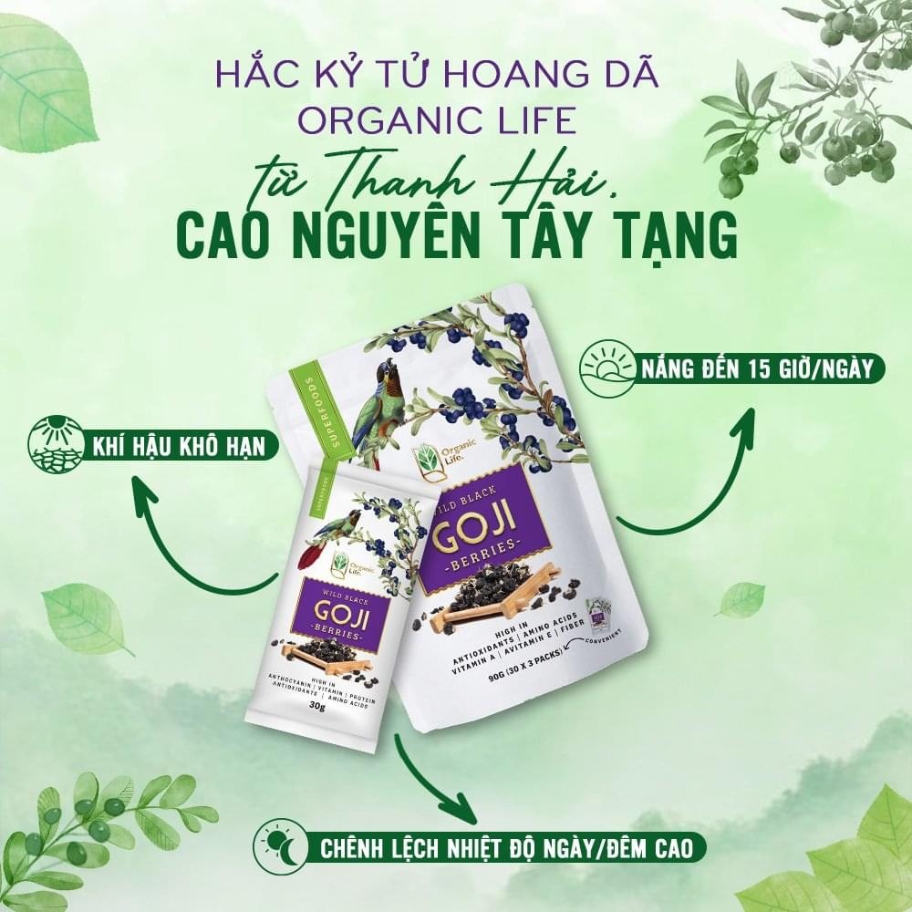 Hắc kỉ tử hoang dã Organic Life 90gr ( Gói )
