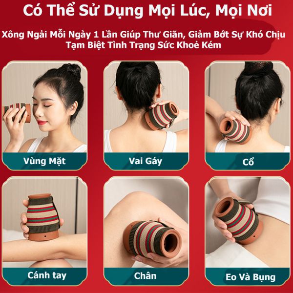 Cốc xông Ngải Cứu kèm 54 nụ