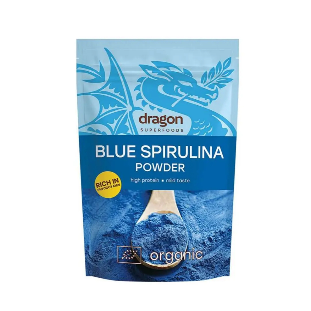 Bột tảo Blue Spirulina hữu cơ Dragon Superfoods 75g