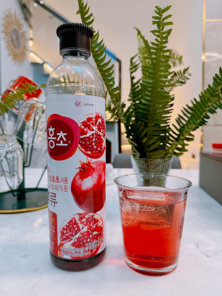 GIẤM HONGCHO VỊ LỰU HONGCHO-POMEGRANATE(VINAIGRETTE DRINK), ĐG:900ML/CHAI, 12 CHAI/THÙNG