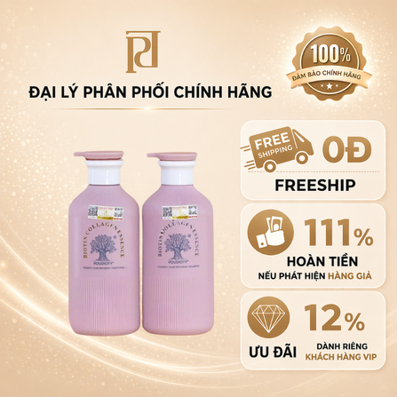 CẶP DẦU GỘI XẢ BIOTIN & COLLAGEN ESSENCE VOUDIOTY HỒNG