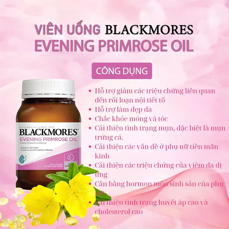 THỰC PHẨM BẢO VỆ SỨC KHOẺ BLACKMORES EVENING PRIMROSE OIL 190 VIÊN/ 1 HỘP