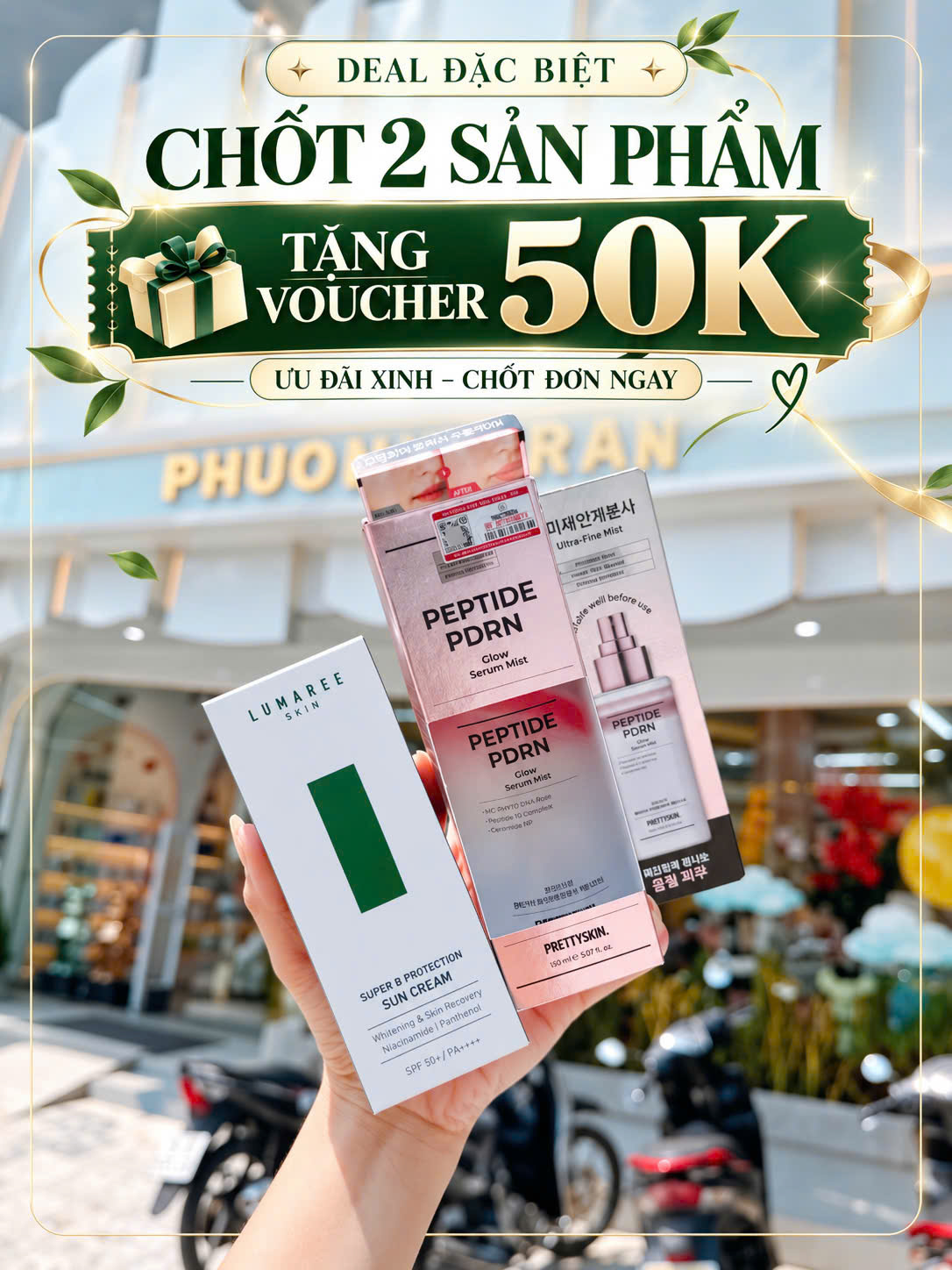 [GIẢM 50K] COMBO KCN LUMAREE VÀ XỊT CĂNG BÓNG PRETTYSKIN