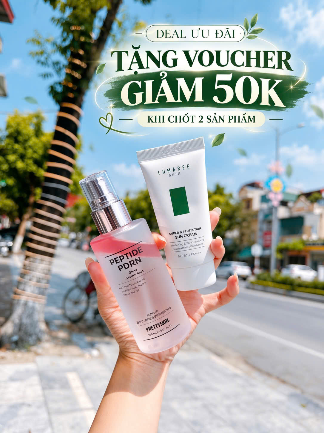 [GIẢM 50K] COMBO KCN LUMAREE VÀ XỊT CĂNG BÓNG PRETTYSKIN