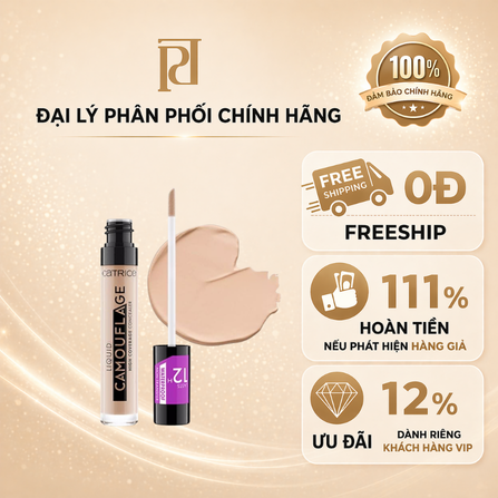 KEM CHE KHUYẾT ĐIỂM CATRICE LIQUID CAMOUFLAGE HIGH COVERAGE CONCEALER