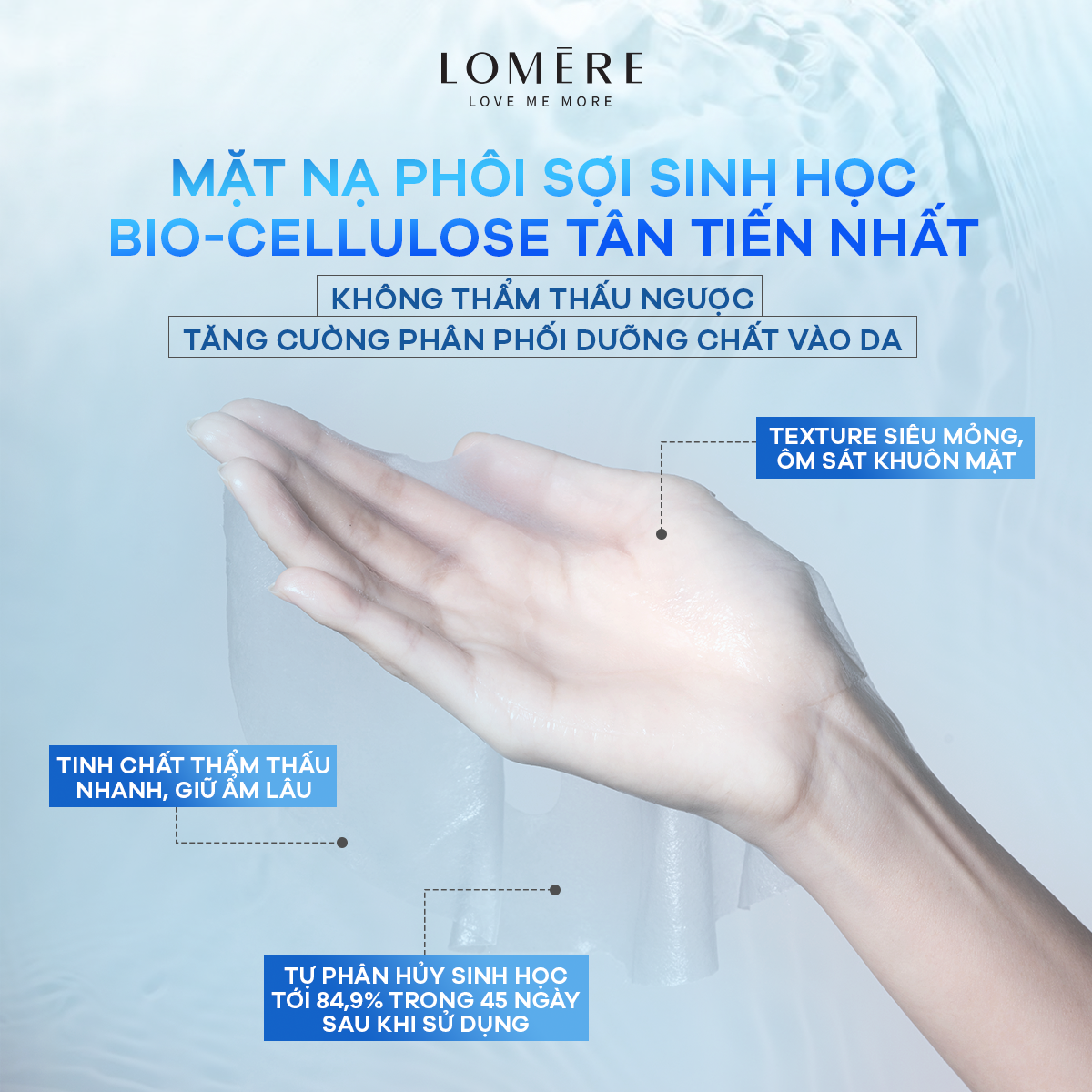 MẶT NẠ DƯỠNG DA LOMERE B5 SUPER PANTHENOL THERMAL WATER (xanh dương)