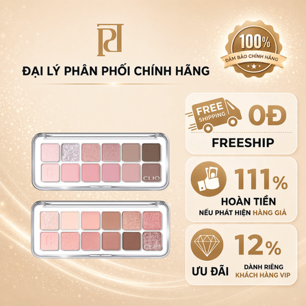 Bảng phấn trang điểm dành cho vùng da quanh mắt CLIO PRO EYE PALETTE AIR