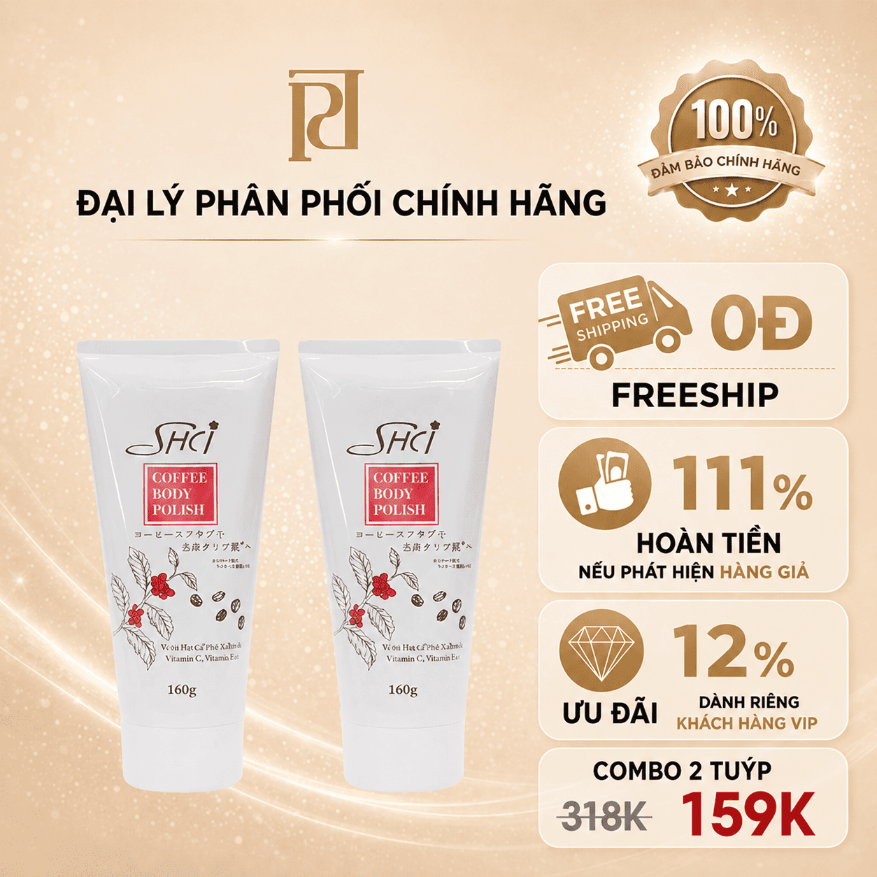 COMBO 2 SHCI TẨY TẾ BÀO CHẾT TOÀN THÂN