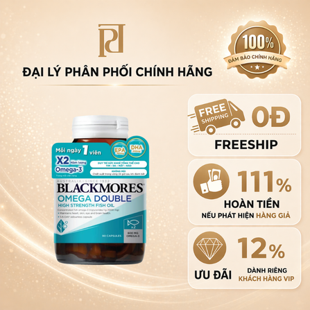 THỰC PHẨM BẢO VỆ SỨC KHOẺ BLACKMORES OMEGA DOUBLE HIGH STRENGTH FISH OIL