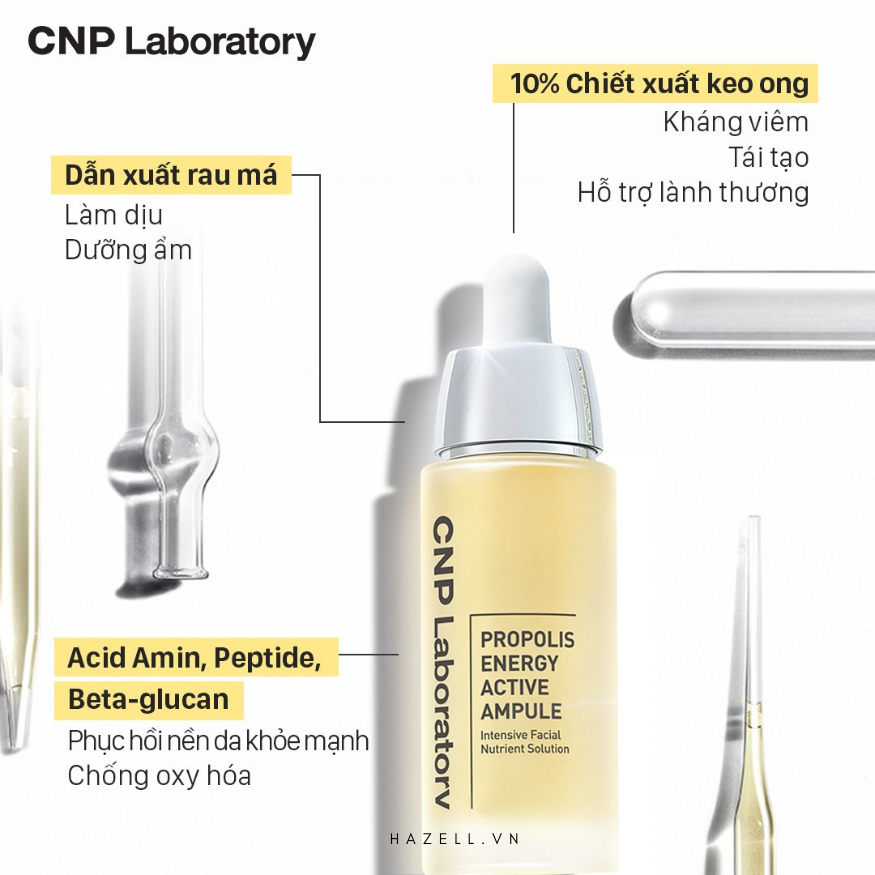 CNP PROPOLIS ENERGY ACTIVE AMUPLE 35ML [Tinh chất phục hồi keo ong CNP Propolis #35ml chai lớn ] BẠC