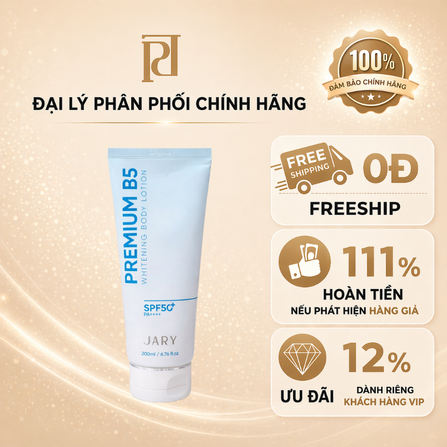 KEM B5 DƯỠNG TRẮNG PHỤC HỒI DA TOÀN THÂN JARY PREMIUM B5 WHITENING BODY LOTION 200ML