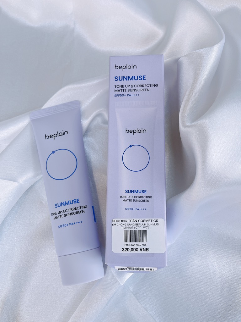 KEM CHỐNG NẮNG BEPLAIN SUNMUSE TÍM NHẠT ( CTY - VAT )