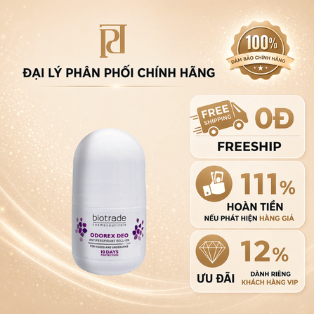 Lăn khử mùi ODOREX DEO Antiperspirant roll-on for hands and underarms 20ml